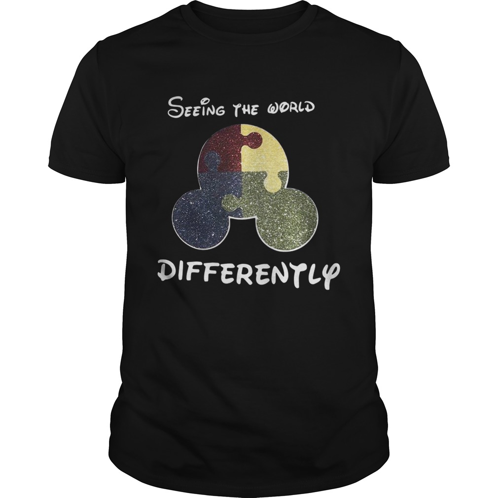 Autism Mickey mouse seeing the world differently tshirt