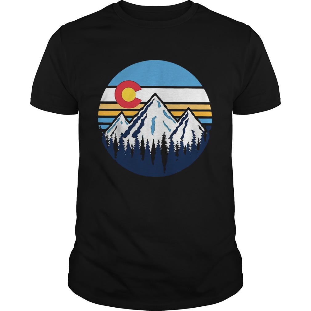 Colorado Mountains Retro Vintage Vibe Design shirt