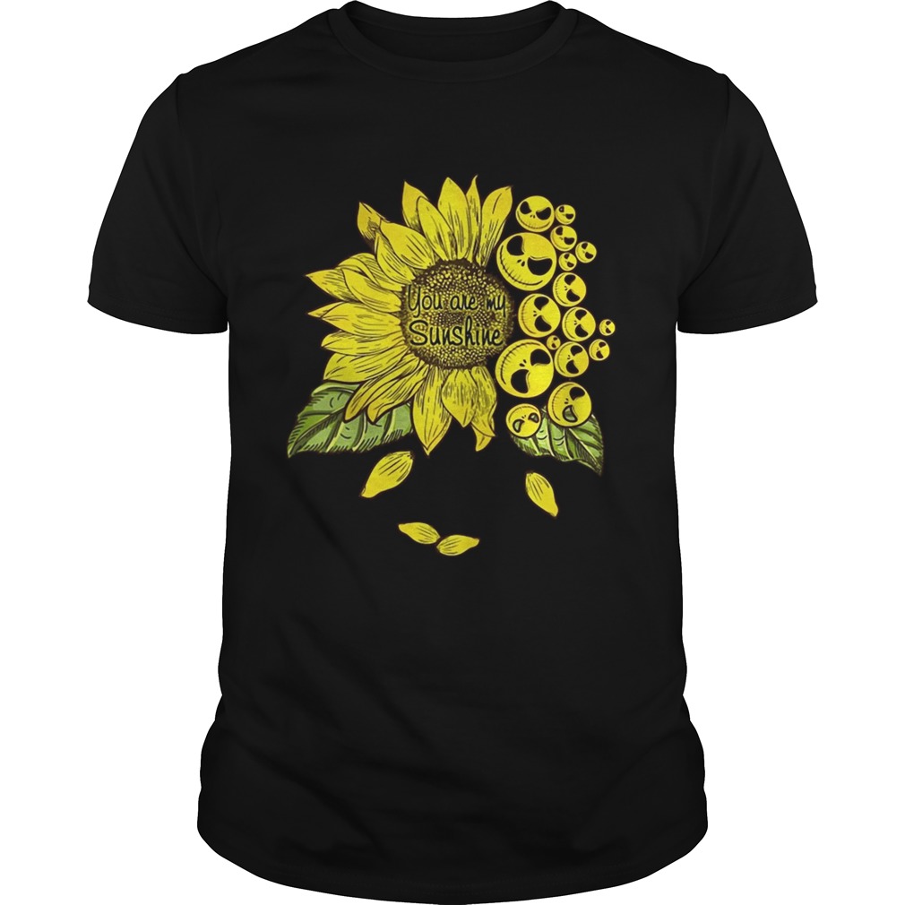 Face Jack Skellington you are my sunshine Sunflower shirt