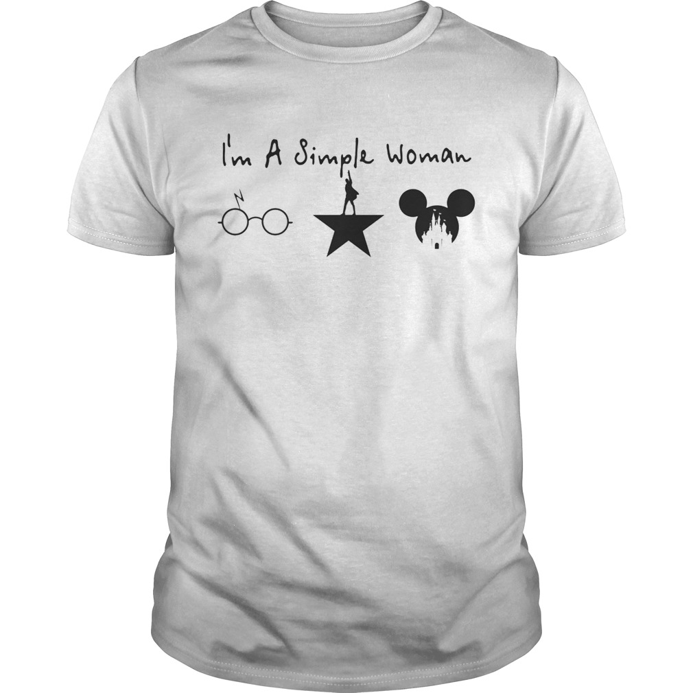 I’m a simple woman Harry Potter Avenger and Disney Mickey shirt