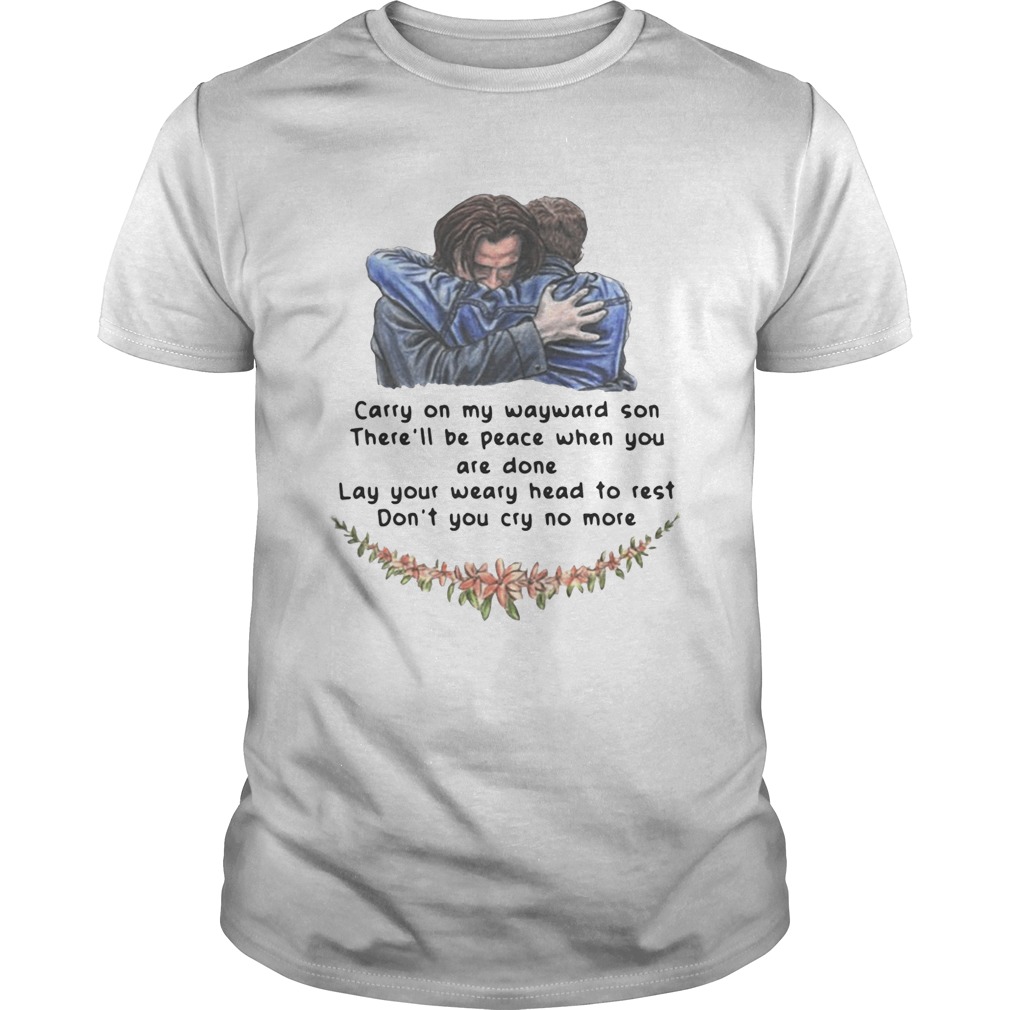 Jared Padalecki carry on my wayward son there’ll be peace when you are done shirt