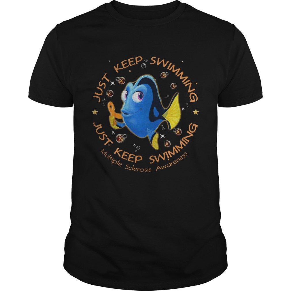 Just keep swimming multiple sclerosis awareness shirt