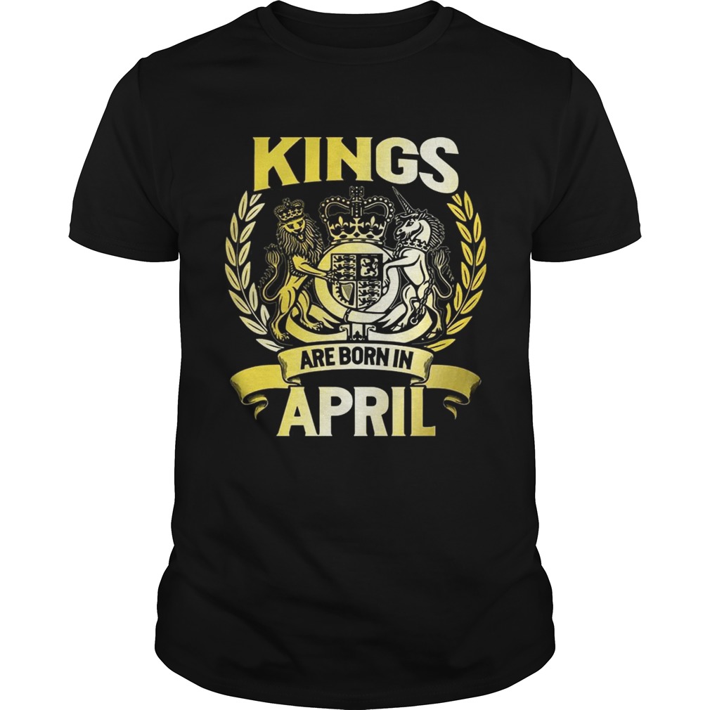Kings Are Born In April Birthday Men T-shirts