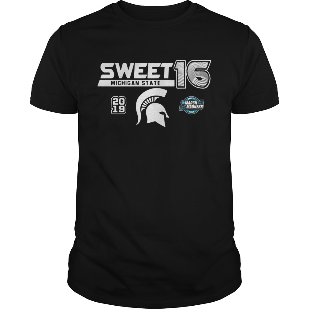 Michigan State Spartans 2019 NCAA Basketball Tournament March Madness Sweet 16 tshirt