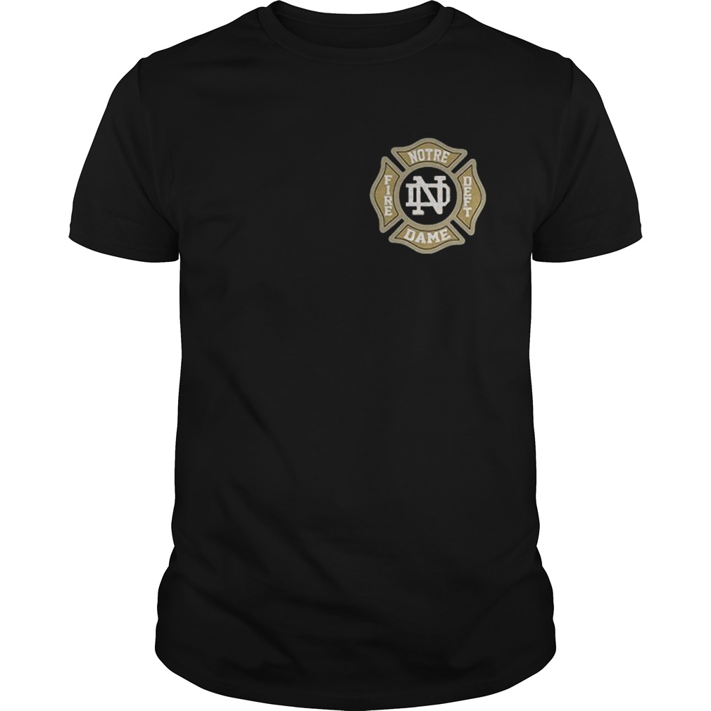 Notre Dame Fire Department Truoc Shirt