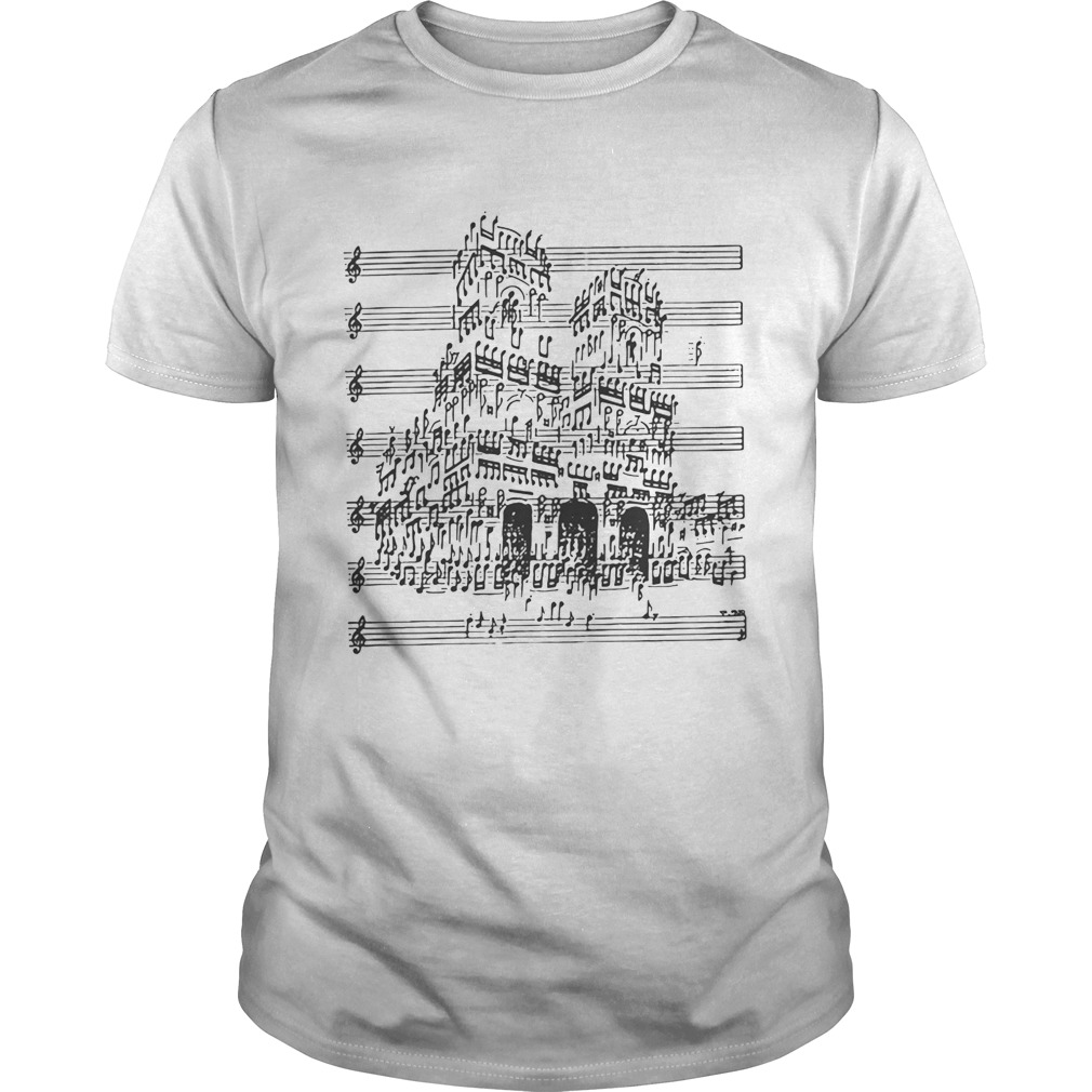 Notre Dame de Paris music sheet shirt