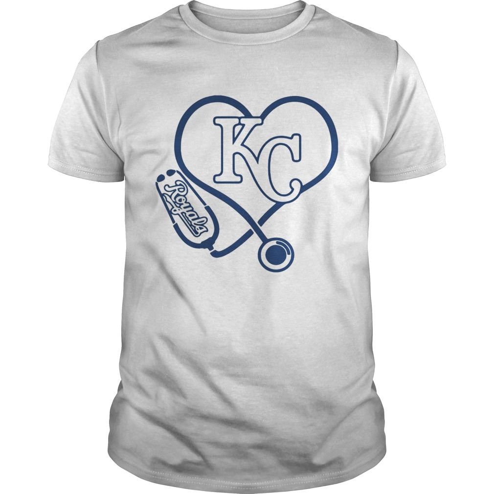 Nurse loves Kansas City Royals stethoscope shirt