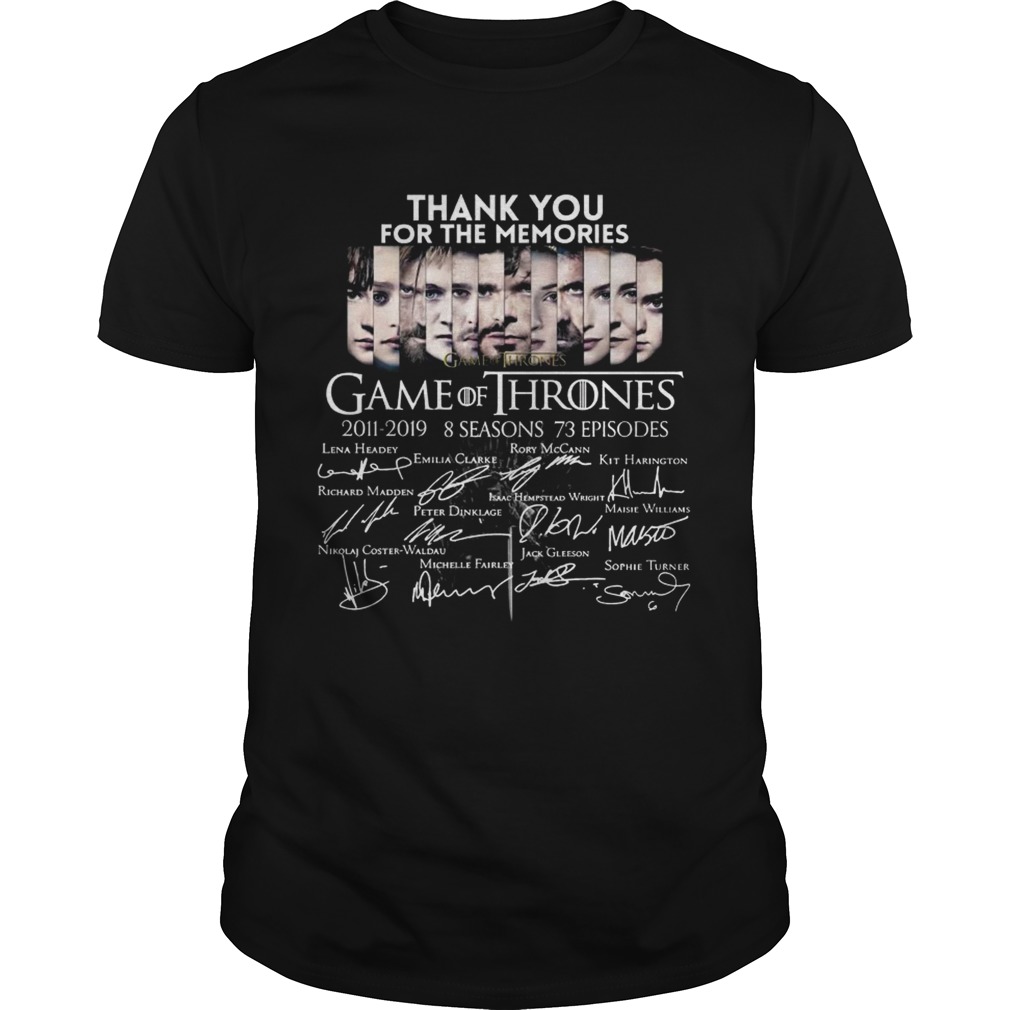 Thank you for the memories Game Of Thrones shirt
