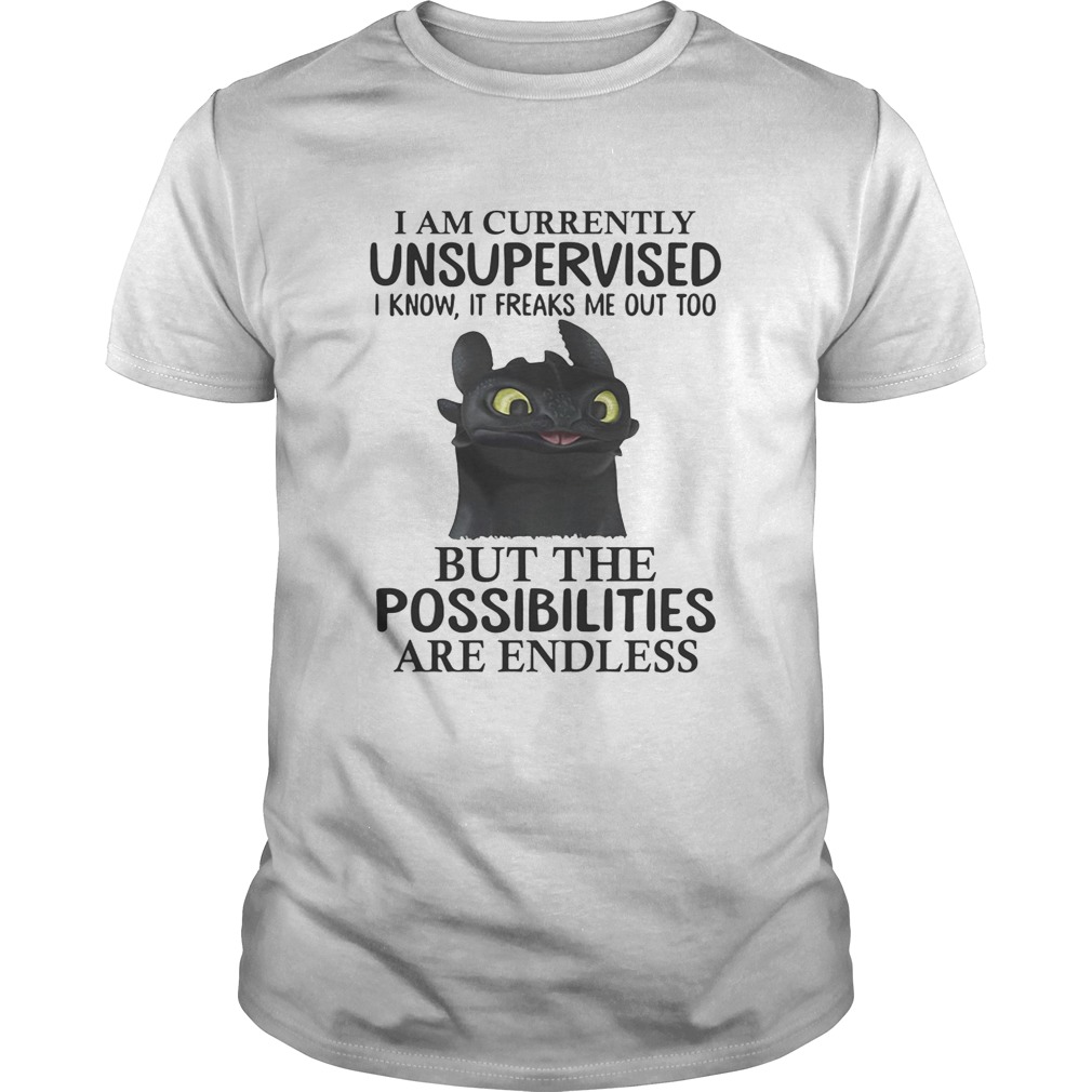 Toothless I am currently unsupervised I know It freaks me out too shirt