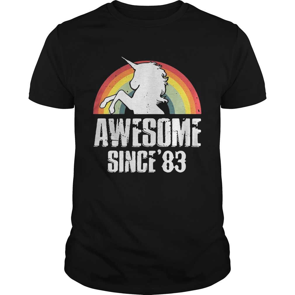 Unicorn awesome since’83 retro shirt