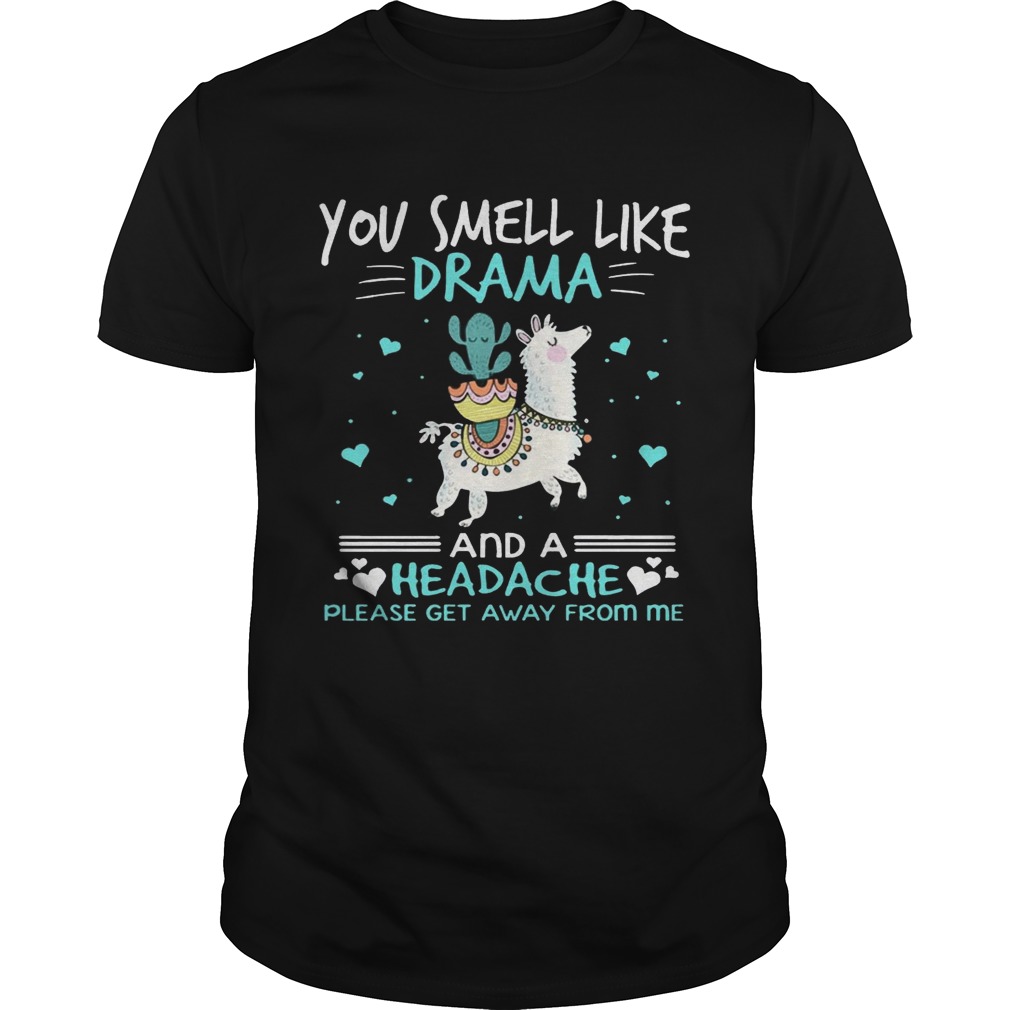 You smell like drama and a headache llama t-shirt