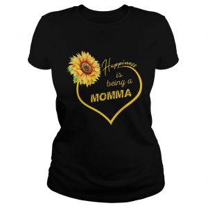Happiness Is Being A Momma Sunflower Ladies Tee
