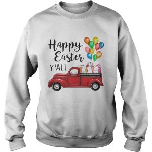Happy Easter Yall Bunny In Truck Easter Men Women Sweatshirt