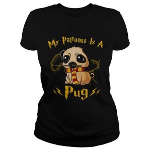 Harry potter my patronus is a Pug ladies tee