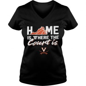 Home Is Where The Court Is Virginia Cavaliers Ladies Vneck