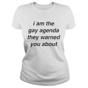 I Am The Gay Agenda They Warned You About ladies tee
