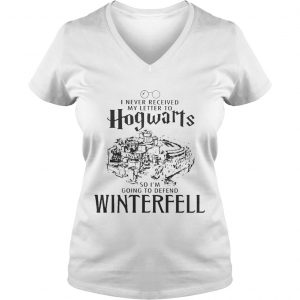 I Never received my letter to Hogwarts so Im going to defend Winterfell Ladies Vneck