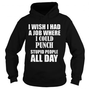 I Wish I Had A Job Where I Could Punch Stupid People All Day Hoodie