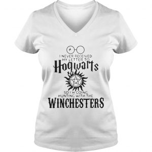 I never received my letter to Hogwarts so Im going hunting with the Winchesters Ladies Vneck
