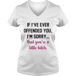 If Ive ever offended you Im sorry that youre a little bitch Ladies Vneck