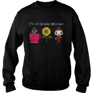 Im a simple woman I love coffee sunflower and Post Malone Sweatshirt
