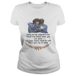 Jared Padalecki carry on my wayward son therell be peace when you are done Ladies Tee
