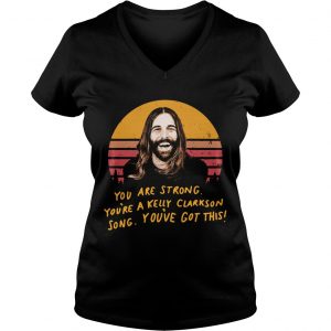 Jonathan Van Ness Queer Eye you are strong youre a Kelly Clarkson song retro Ladies Vneck