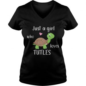 Just A Girl Who Loves Turtles Ladies Vneck