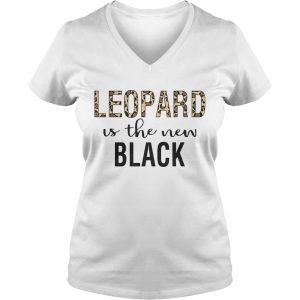 Leopard is the new black Ladies Vneck