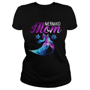 Mermaid Mom Squad Birthday Party Colorful Ladies Tee