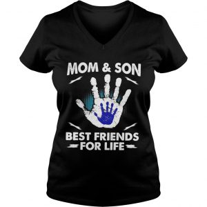 Mom and son best friends for life Ladies Vneck