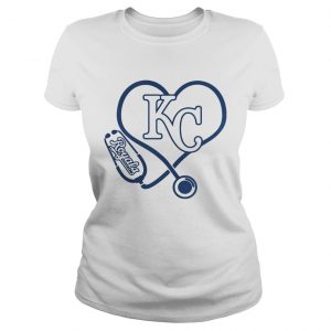 Nurse loves Kansas City Royals stethoscope Ladies Tee