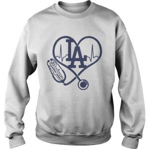 Nurse loves Los Angeles Dodgers stethoscope Sweatshirt