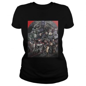 Official Marvel Avengers endgame poster character signature Ladies Tee