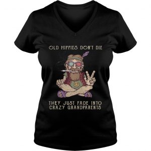 Old hippies dont die they just fade into crazy grandparents Ladies Vneck
