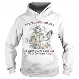 Owl every student can learn just not on the same day or in the same way Hoodie