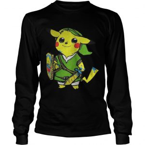 Pikachu Link The Legend of Zelda longsleeve tee