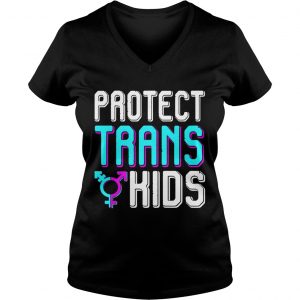 Protect Trans Kids Transgender LGBT Pride Ladies Vneck