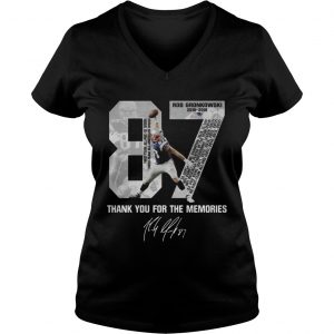 Rob Gronkowski 87 Thank you for the memories signature Ladies Vneck