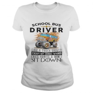 School bus driver like a truck drivers ladies tee