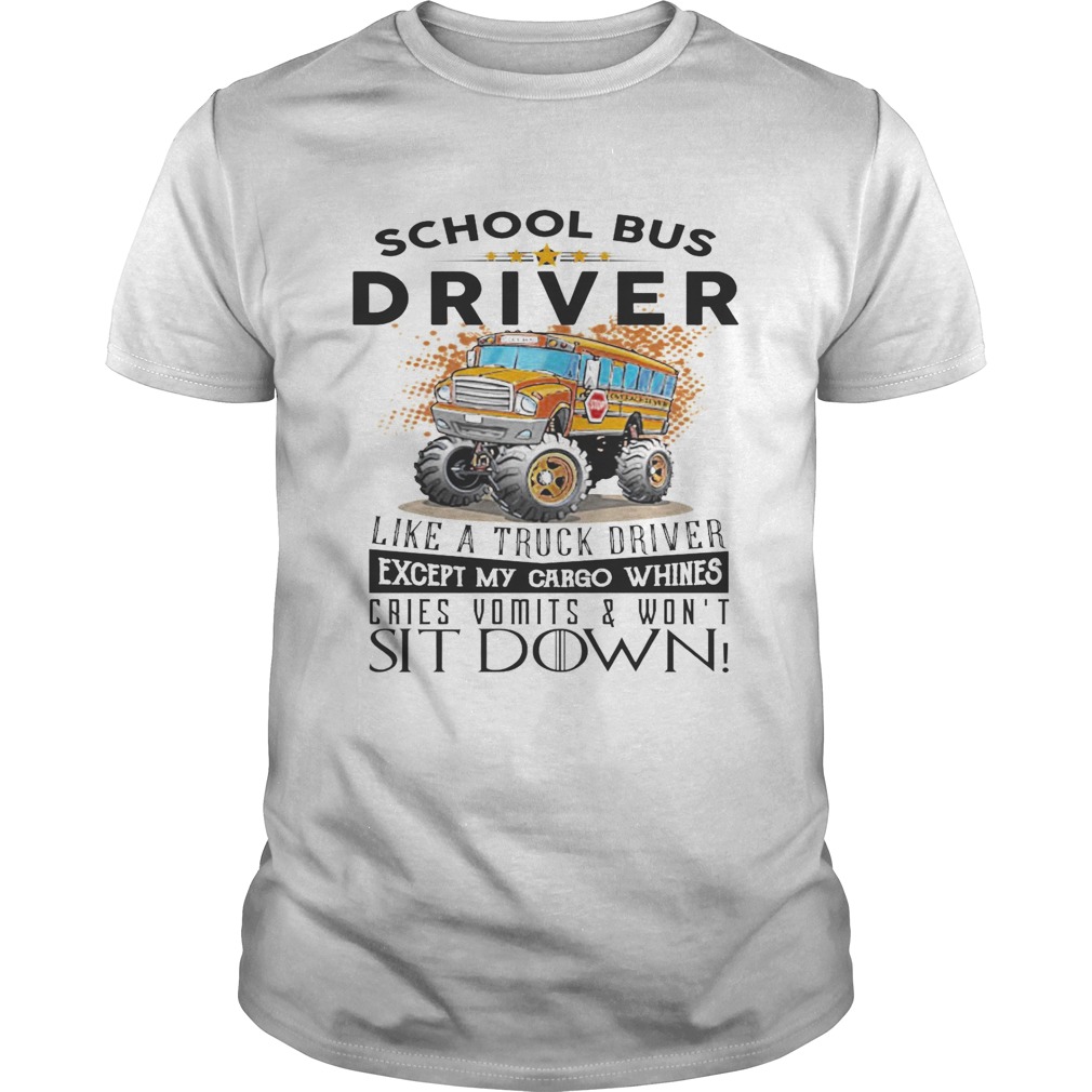 School bus driver like a truck drivers shirt