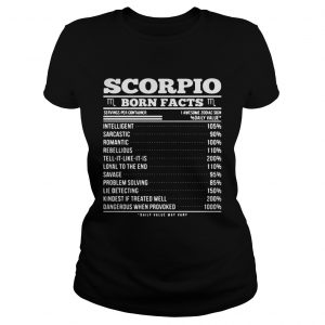 Scorpio born facts servings per container 1 awesome zodiac sign Ladies Tee