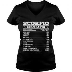 Scorpio born facts servings per container 1 awesome zodiac sign Ladies Vneck
