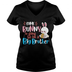 Some Bunny Is Going To Be A Big Brother Easter Ladies Vneck