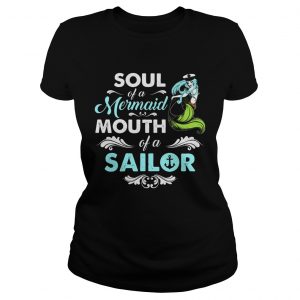 Soul Of Mermaid Mouth Of A Sailor Hippie Ladies Tee