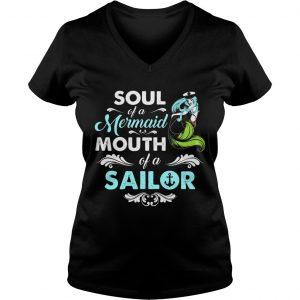 Soul Of Mermaid Mouth Of A Sailor Hippie Ladies Vneck