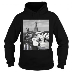 Star wars darth vader and stormtroopers take a selfie Statue of Liberty Hoodie