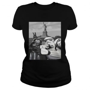Star wars darth vader and stormtroopers take a selfie Statue of Liberty Ladies Tee