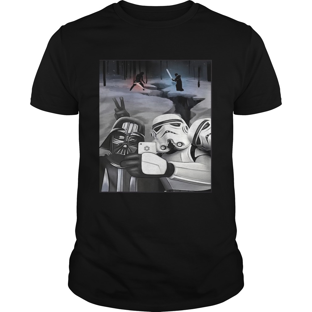 Star wars darth vader and stormtroopers take a selfie shirt