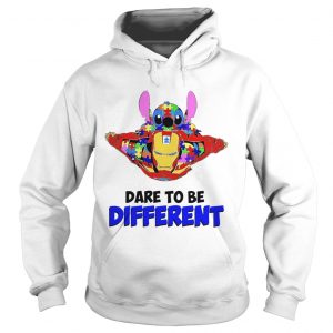 Stitch and iron dare to be different autism Hoodie